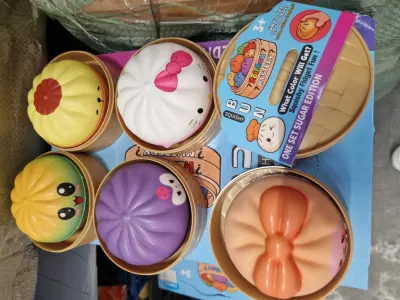 Jucarie Squishy Antistres Bao Bun 8.5 Cm Dumpling Cu Personaje Desenate, Super Soft Slow Rising, Modele Diverse