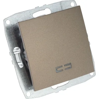 Mecanism Intrerupator simplu cu LED, ingropat/ST, LIGHT FUME