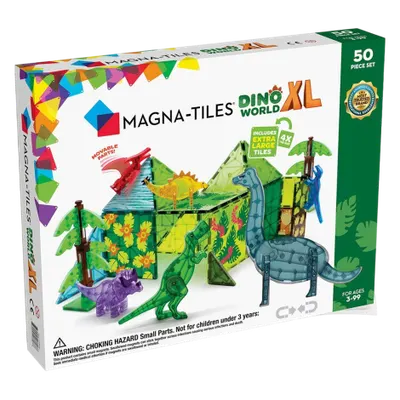 Magna-Tiles Dino World XL, set magnetic 50 de piese