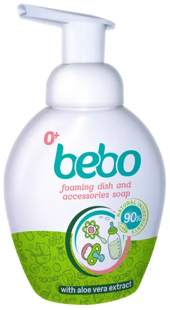 Spumă de curată vase și accesorii Bebo - Cu aloe vera, 300ml