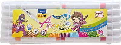 Set de markere acrilice Colokit - 24 culori