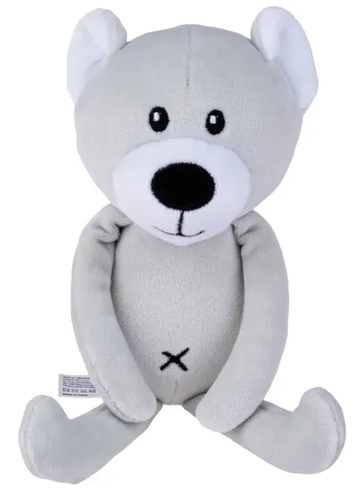 Jucărie moale de îmbrățișat Bali Bazoo - Teddy Bear, 20 cm, gri deschis