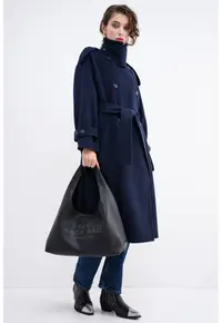 Geanta hobo din piele The Sack - Negru