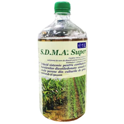 SDMA Super 600SL 1L, erbicid sistemic selectiv, buruieni dicotiledonate anuale si perene in culturile de porumb, grau, gazon - Default Title