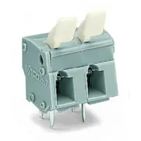 PCB terminal block; finger-operated levers; 2.5 mm²; Pin spacing 7.5/7.62 mm; 10-pole; CAGE CLAMP®; commoning option; 2,50 mm²; gray