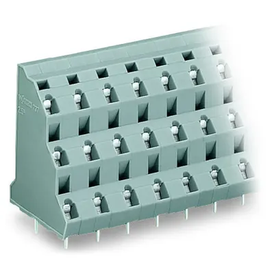 Triple-deck PCB terminal block; 2.5 mm²; Pin spacing 10 mm; 3 x 3-pole; CAGE CLAMP®; 2,50 mm²; gray