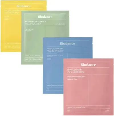 Biodance Set The Ultimate Mask Set - Mască facială pe foaie, 4 х 34 g