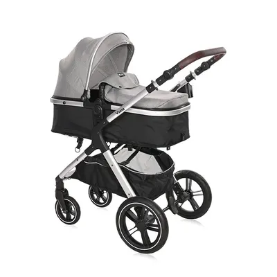 Carucior pentru copii Lorelli Viola Opaline Grey transformabil, cu suspensii, cadru din aluminiu, parte sport reversibila, bara frontala detasabila, multiple accesorii, greutate admisa 22 kg