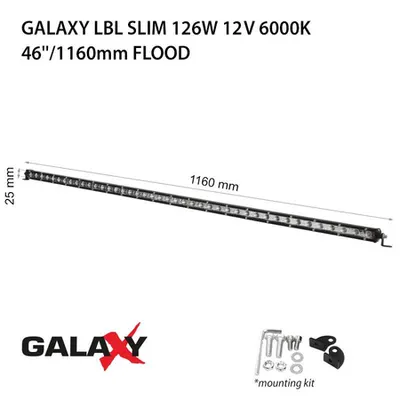 Proiector bara LED GALAXY LBL SLIM 126W 12/24V 6000K