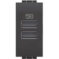 Incarcator usb 1 modul 2 usb tip A+A Bticino Living Light L4191AA, antracit