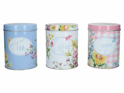 Set 3 cutii-Katie Alice- English Garden -Tea, Coffee And Sugar