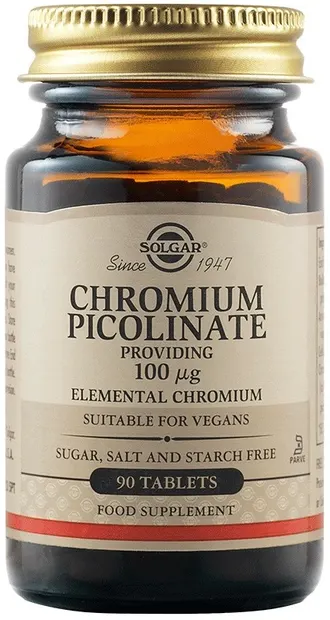 Chromium Picolinate, 100 mcg, 90 tablete, Solgar