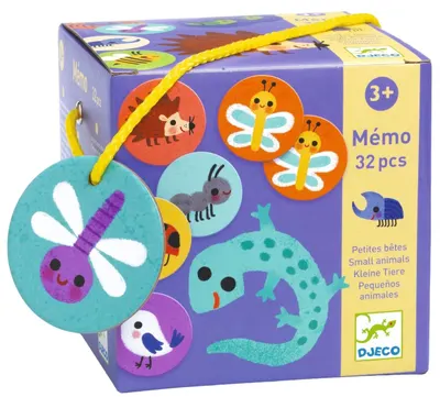 Joc de memorie pentru copii Djeco - Animale mici
