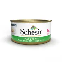 SCHESIR Puppy, XS-XL, Pui și Aloe Vera, conservă hrană umedă câini junior, (în aspic), 150g