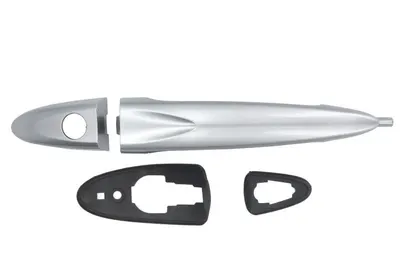 Maner usa Stanga Fata potrivit LANCIA YPSILON 843 2003-2011 - (exterior, cu gaura pentru incuietoare; argintiu)