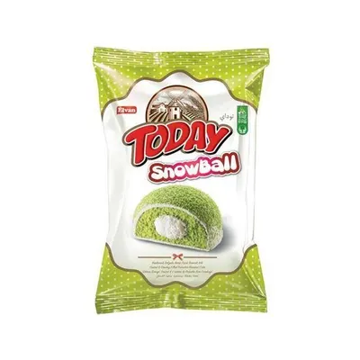 Today Snowball Fistic 40g – prăjitură pufoasă cu cremă de fistic, acoperită cu fulgi de cocos Engros