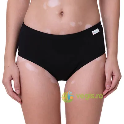 Chiloti Menstruali Negri din Bumbac Organic Model Hipster Absortie Mare Ida M 1buc