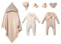Set maternitate pentru bebeluşi Nipperland - 7 piese, Leopard, bej