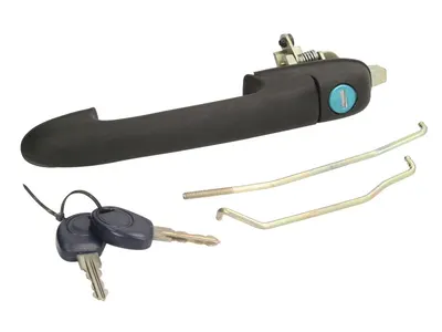 Maner usa Stanga Fata potrivit FIAT BRAVA, BRAVO I 1995-2002 - (cu cheie; exterior, cu incuietoare; negru)