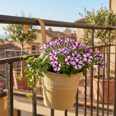 Ghiveci crem 12,5 cm pentru balustradă