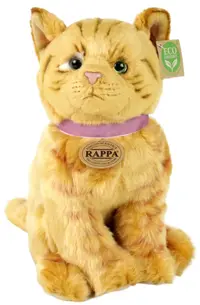 Jucărie de pluș Rappa Eco Friends - Pisică, maro, așezată, 25 cm