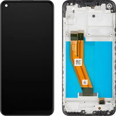 Display cu Touchscreen MP compatibil cu Samsung Galaxy A11 A115 / M11 M115, cu Rama, Negru