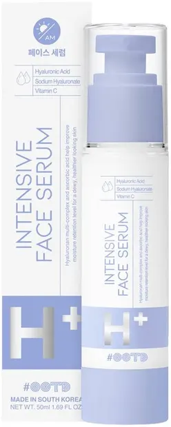 OOTD Ser facial hidratant și hrănitor cu acid hialuronic H+, 50 ml