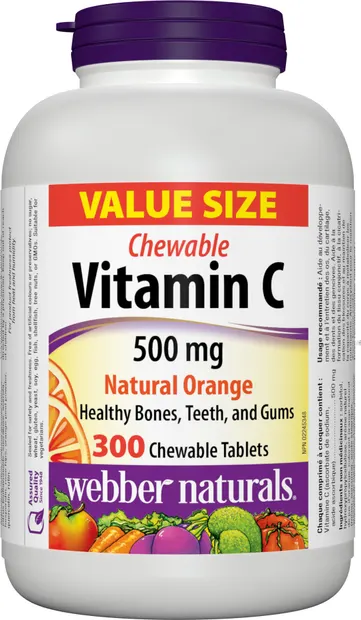 Vitamin С, 500 mg, 300 tablete, Webber Naturals