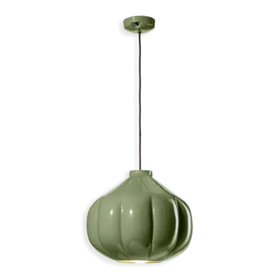 Sospensione Grande / Large Pendant Deco Afoxé Finish Vsa - Verde Salvia C2641