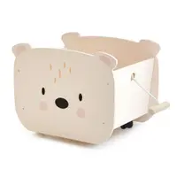 Jucarie pe 4 roti din lemn, Tender Leaf Toys, Cutia ursului