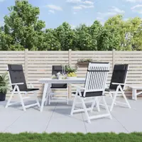 Gossi perne scaun cu spatar inalt 4 buc, antracit, tesatura oxford
