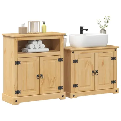 Gossi set mobilier de baie „corona”, 2 piese, lemn masiv de pin