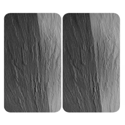 Set 2 protecții din sticlă pentru aragaz Wenko Slates, 52 x 30 cm
