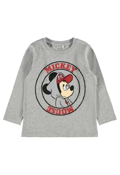 Bluza copii - Mickey Mouse - Bumbac - Gri