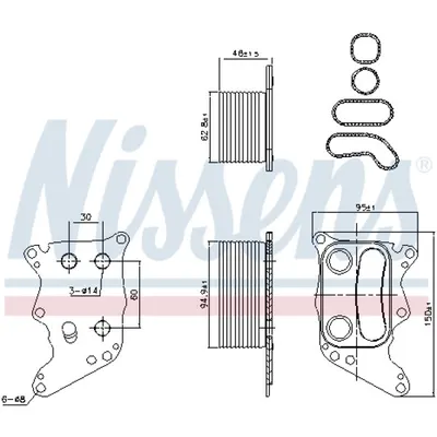 Radiator ulei, ulei motor NISSENS 90991