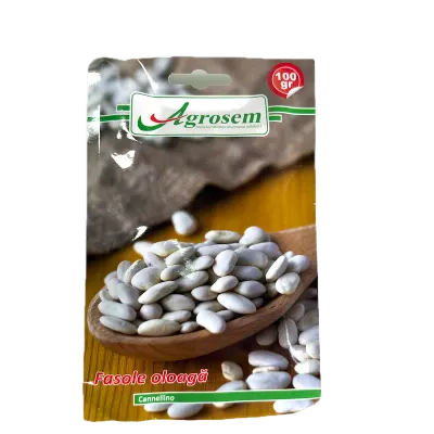 Seminte fasole pitica pentru boabe albe Cannelino 100 gr, Agrosem - Default Title