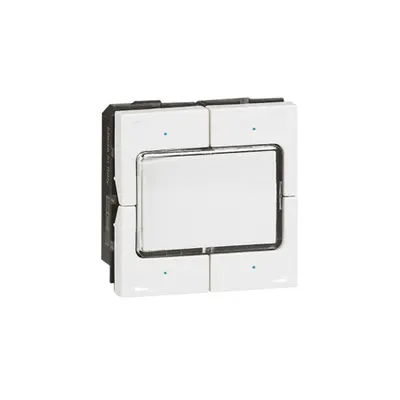 KNX control unit Mosaic - lighting management - 4 push 4 actuation point -alb