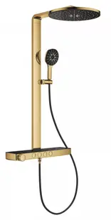 Sistem de dus Grohe SPA Aqua Pure 101680GL00, aparent, termostat, 360 mm, 3 functii, lucios, Auriu