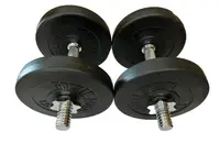 Set gantere reglabile 15 KG cu discuri din ciment