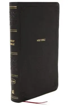 KJV Giant Print End-Of-Verse Reference Bible, Black Leathersoft, Red Letter, Comfort Print