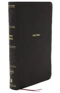 KJV Giant Print End-Of-Verse Reference Bible, Black Leathersoft, Red Letter, Comfort Print -