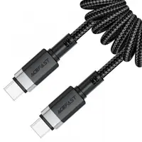 Cablu Date si Incarcare USB-C - USB-C Acefast C14-03, 60W, 1.2m, Negru