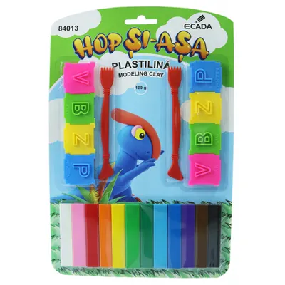 Plastilina 12culori+Forme Ecada