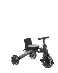 Tricicleta 8in1 pentru copii KikkaBoo Trix 2 Gri ultrapliabila,de la 10 luni la 22kg,cadru din aluminiu,sezut rotativ,spatar reglabil,maner parental reglabil,copertina reglabiladetasabila,centura de siguranta