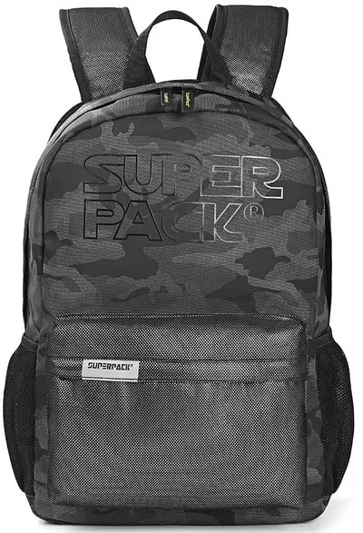 Ghiozdan școlar școlar S. Cool Super Pack - Camuflaj gri, cu 1 compartiment