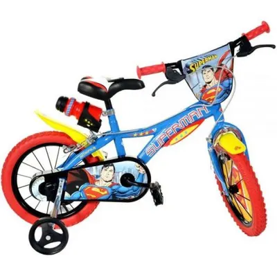 Bicicleta copii 4-6 ani, 16 inch, Superman, Dino Bikes DB616SM