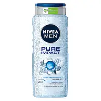 Gel de Dus Nivea Men Pure Impact, cu Microparticule, 500 ml