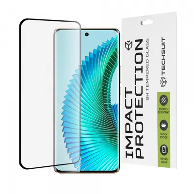 Folie de protectie Ecran Techsuit pentru Honor Magic6 Lite, Sticla Securizata, Full Glue, 111D, Neagra
