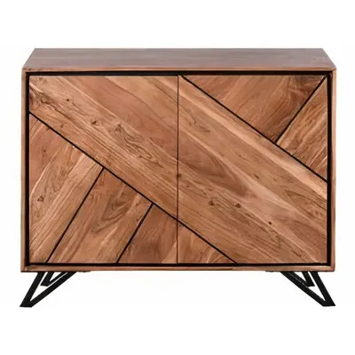 Dulap în culoare naturală din lemn de acacia 120x78x40 cm Ambala – Interia Home & Living