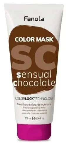 Fanola Color Mask Mască colorată hrănitoare și hidratantă, Sensual Chocolate, 200 ml